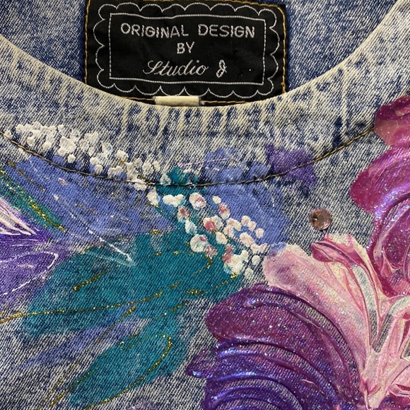 Painted Denim Blouse - Picture 6 of 6